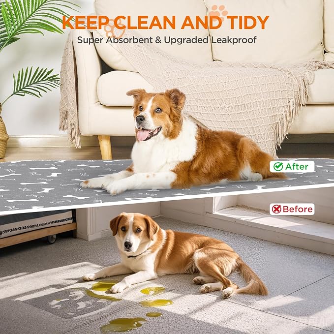 Washable Pee Pads for Dogs, 2 Pack Large Reusable Puppy Pads, Non-Slip - Image 7