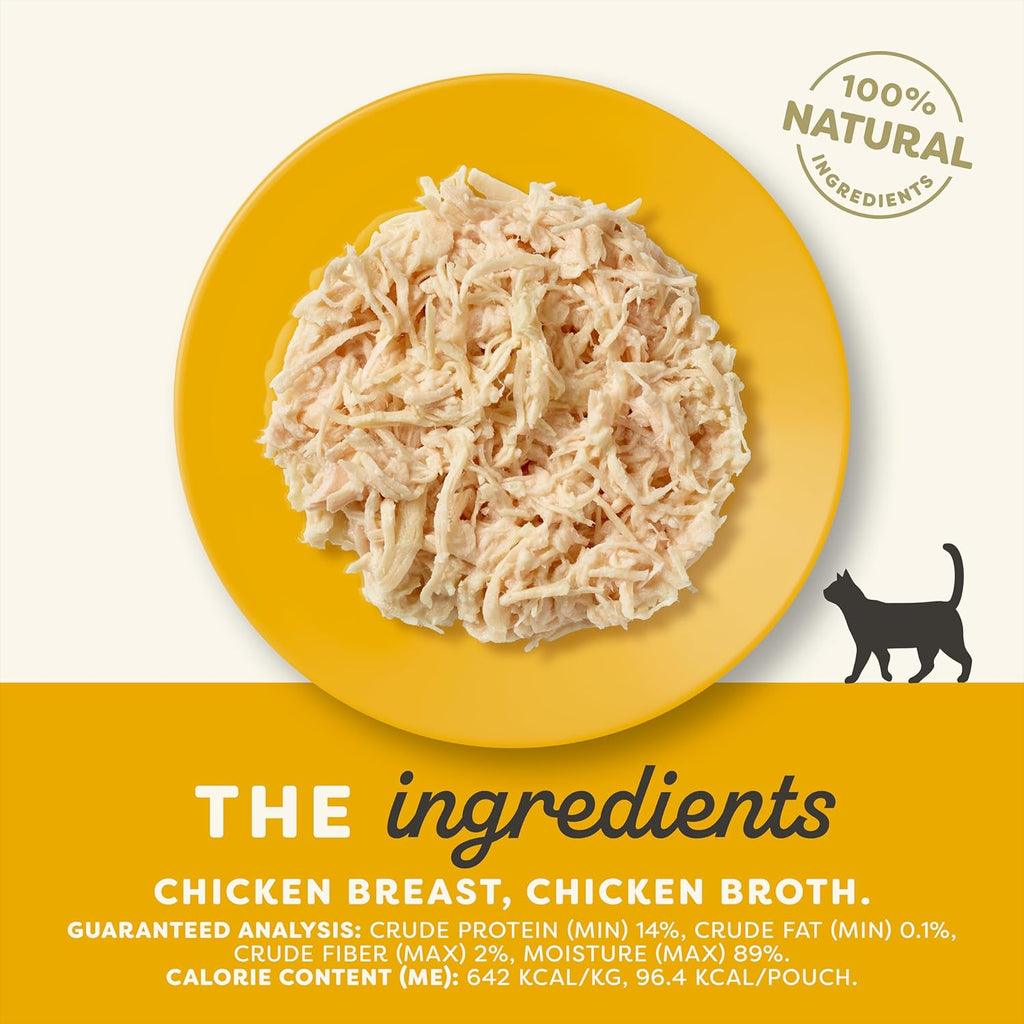 Applaws Natural Wet Cat Food in Broth, Limited Ingredient Wet Cat Food Pouches, No Additives, Made with Natural Ingredients, Chicken Breast in Broth (12 x 5.3oz Pouches)