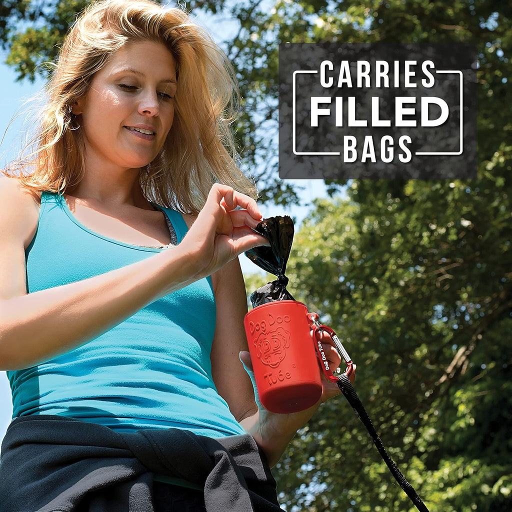 Dog Doo Tube Filled Dog Waste Bag Holders - Reusable Dog Poop Bag Tubes Designed to Keep in Odors and Germs