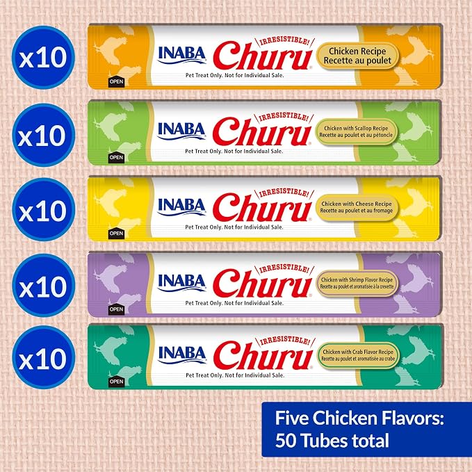 INABA Churu Cat Treats, Squeezable Creamy Purée Cat Treat - Image 6