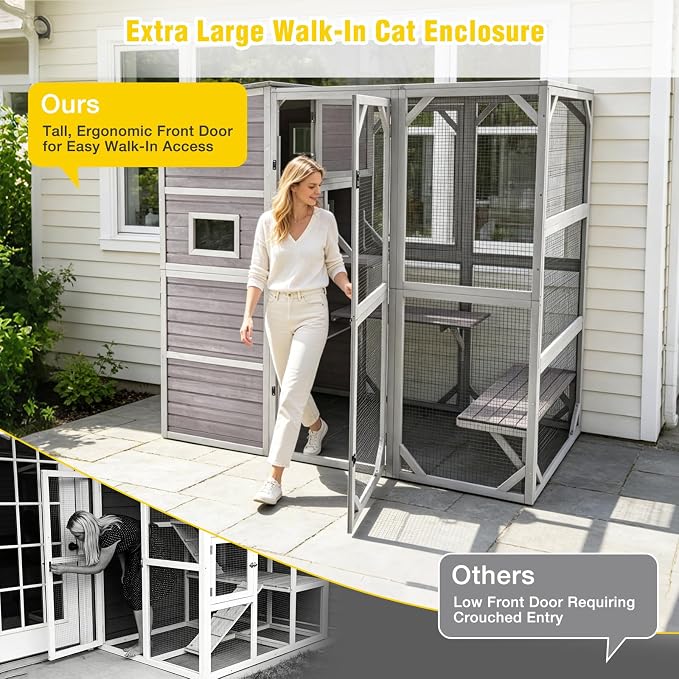 Aivituvin Catio Cat Enclosure Large Window Cat House - Image 4