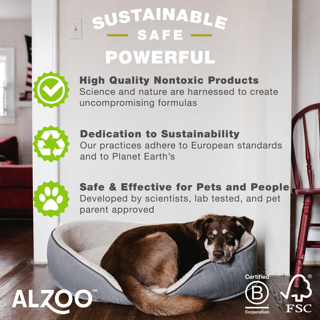 ALZOO Cat Litter Deodorizer, Concentrated Granules Absorb & Help Neutralize Odors, 100% Plant-Based Active Ingredients, Up to 30 Uses, Island Paradise Scent, 26.6 Oz., Pack of 2