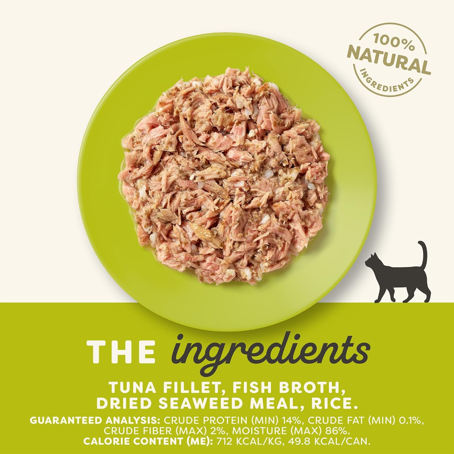Applaws Natural Wet Cat Food, 24 Count, Limited Ingredient Canned Wet Cat Food, Tuna with Seaweed in Broth, 2.47oz Cans