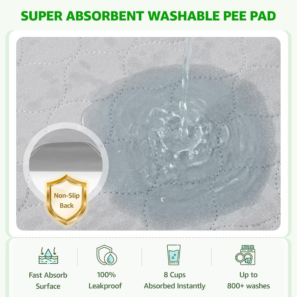Dog Grass Pet Loo Indoor/Outdoor Portable Potty, Dog Litter Box Full Potty System with Trays, Artificial Grass Patch Balcony Mat and Washable Pee Pad for Puppy Training, Pet Toilet (Tray 35''x23'')