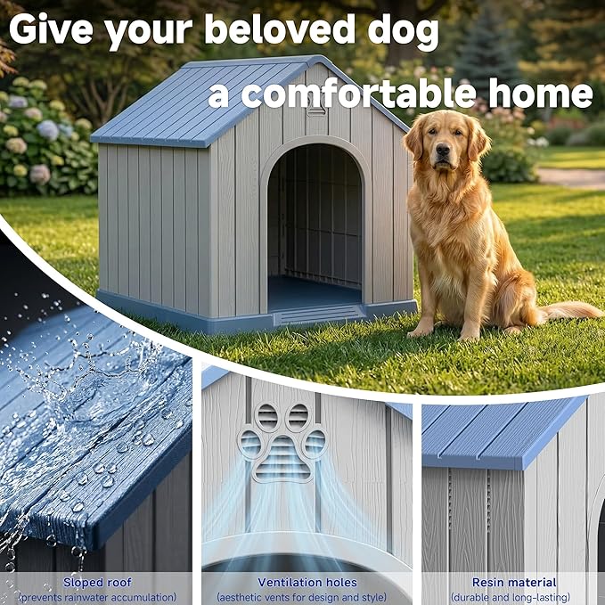 DRATO Outdoor Dog House Waterproof Roof, Large Capacity Pet House - Image 3