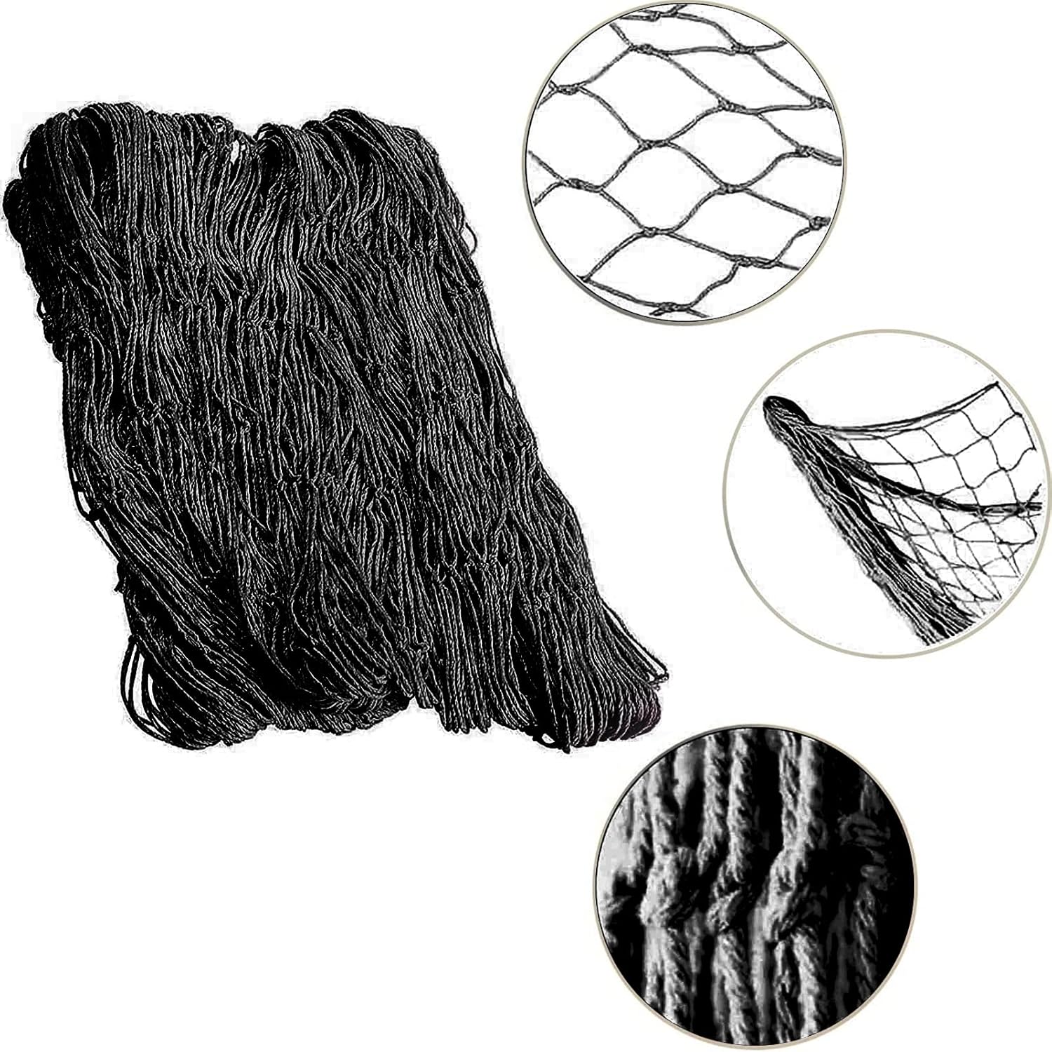 Nature Fish Net Wall Decoration with Shells, Ocean Themed Wall Hangings Fishing Net Party Decor for Pirate Party,Wedding,Photographing Decoration