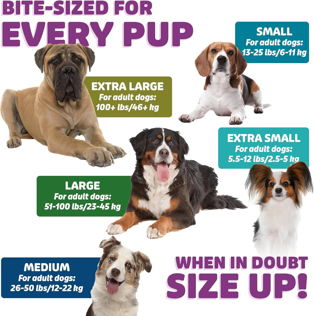 Dog Dental Treats – Vet VOHC Approved – Delicious Chicken Protein – Removes Tartar with Cleaning Comb Shape – Dental Dog Treats for Extra Large Dogs (12oz, 6 Count)