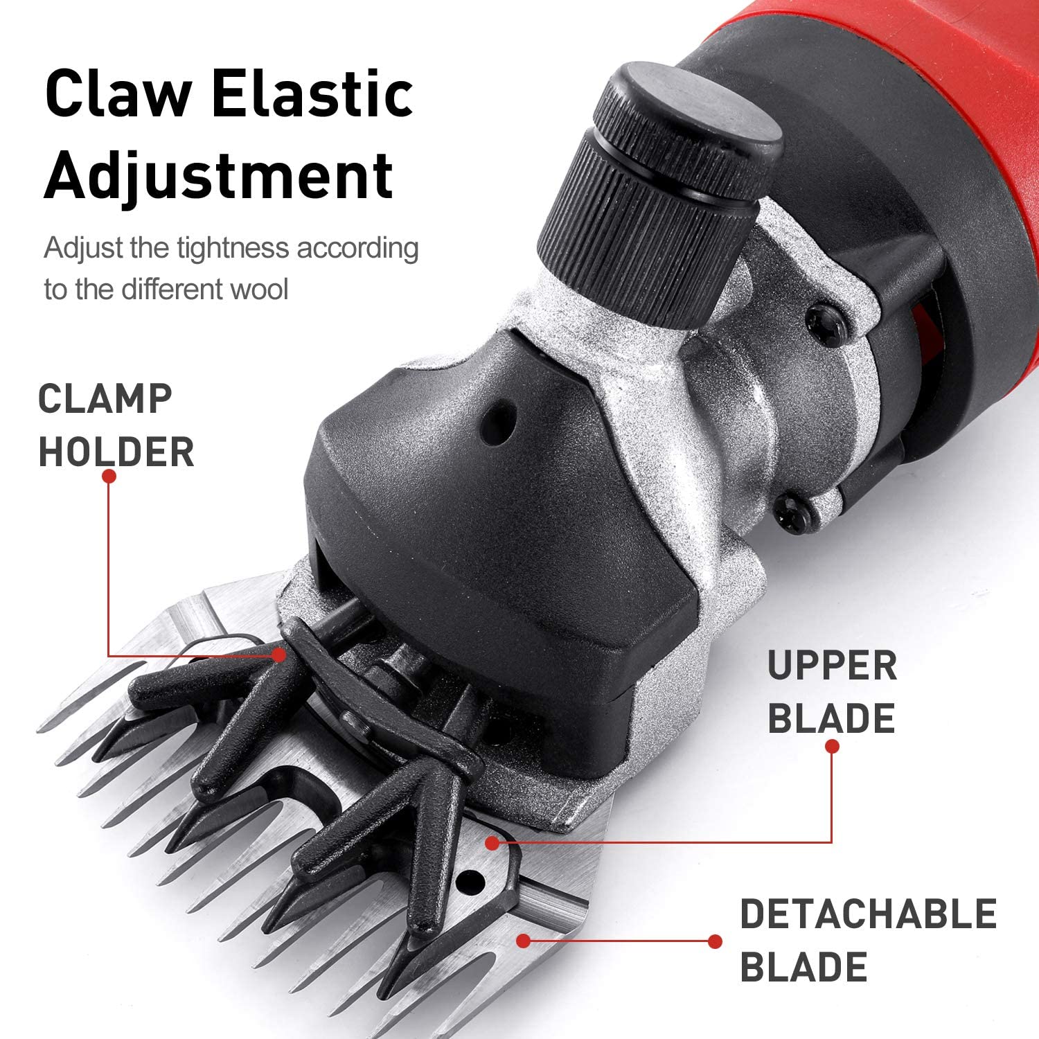 Cordless Electric Shears,Professional Sheep Shearing Clippers with 2 PCS Rechargeable Lithium Battery, 6 Speeds Heavy-Duty Farm Livestock Haircut Trimmer