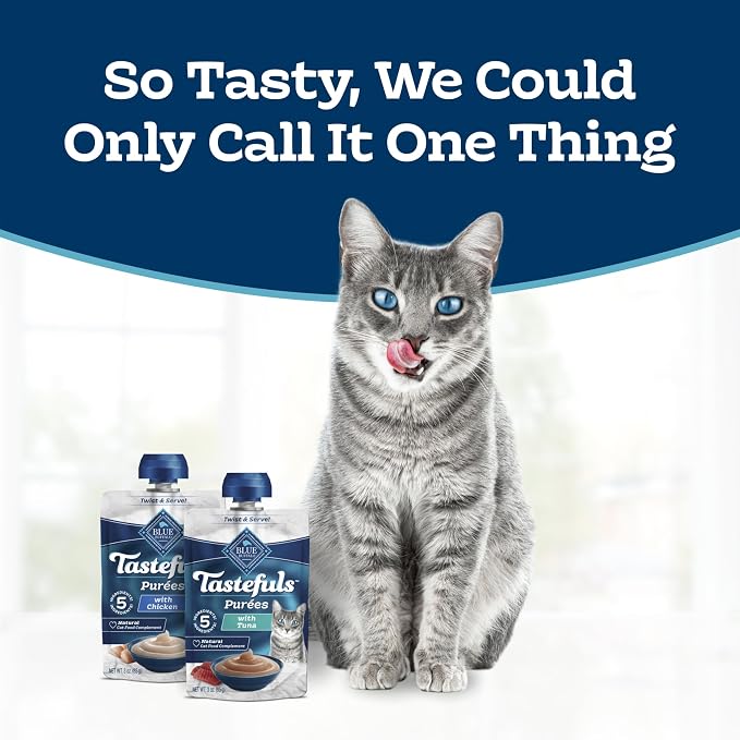Blue Buffalo Tastefuls Beef Purées Natural Wet Cat Food Topper, Just 5 - Image 2