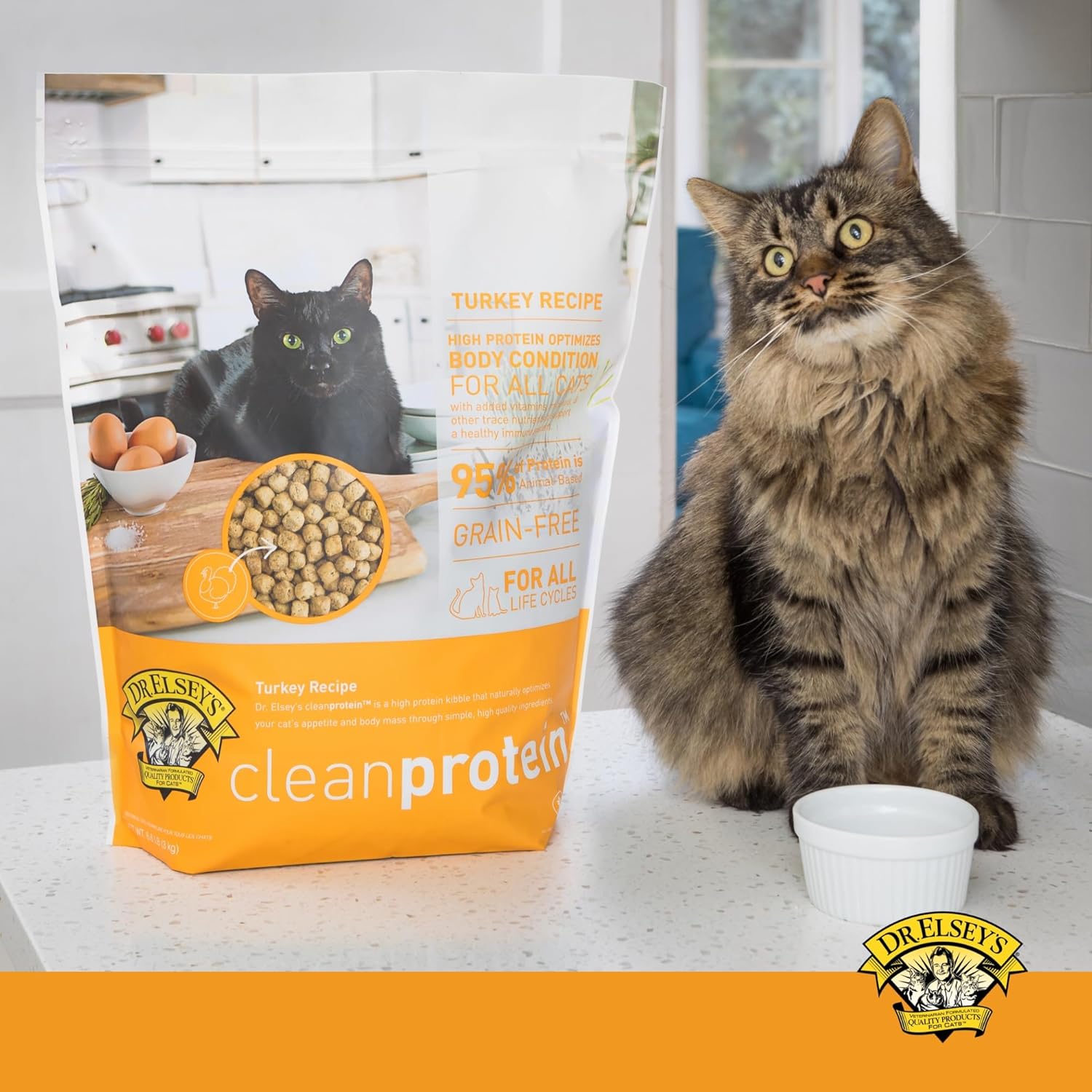 Dr. Elsey's cleanprotein Turkey Cat Kibble 6.6lb. Bag