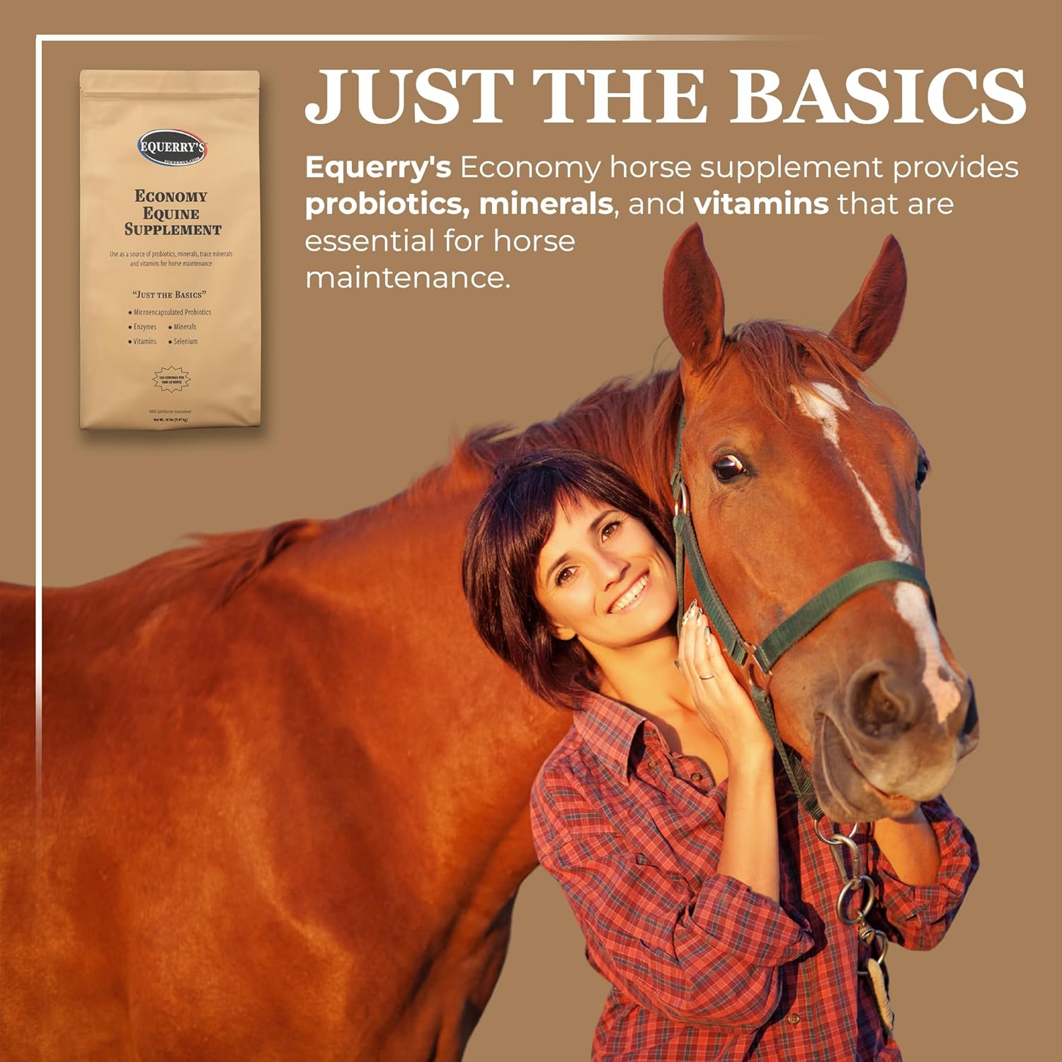 Equerry's Economy Equine Supplement - Horse Probiotics | Supplement for Horses | Horse Vitamins and Minerals Supplement with Enzymes and Selenium,20lb