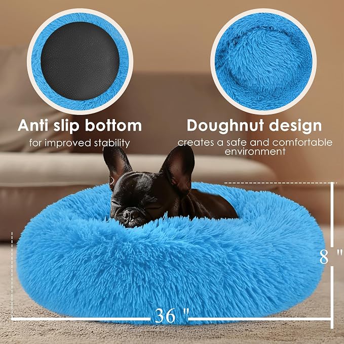 Extra Large Dog Beds, 36 Inch Human Dog Anxiety Relief Comfort Bed, - Image 3