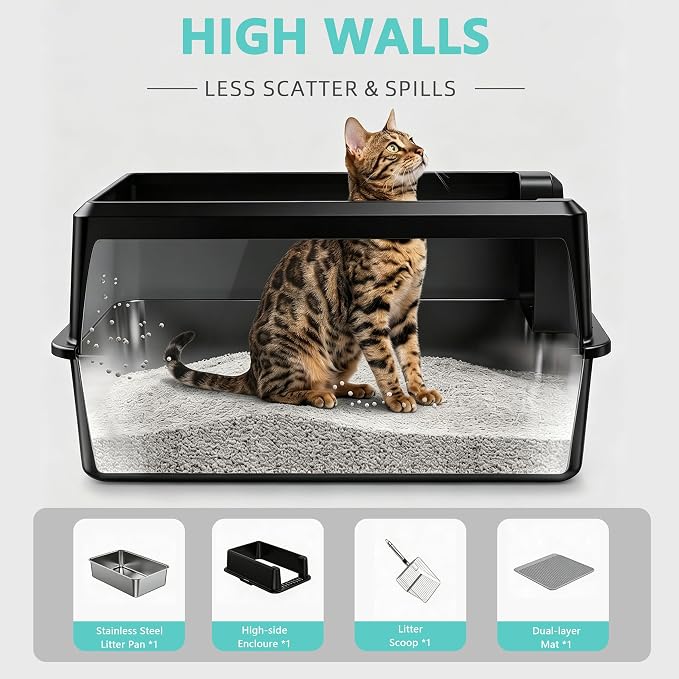 WoofiGo Stainless Steel Cat Litter Box - Image 6
