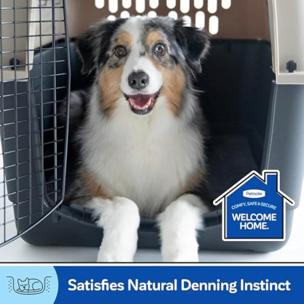 Petmate Sky Kennel - For Air and Travel, Airline Compliant Dog Crate for Pets up 15-30 lbs, Heavy Duty Dog Kennel, Made in the USA- 28 Inches