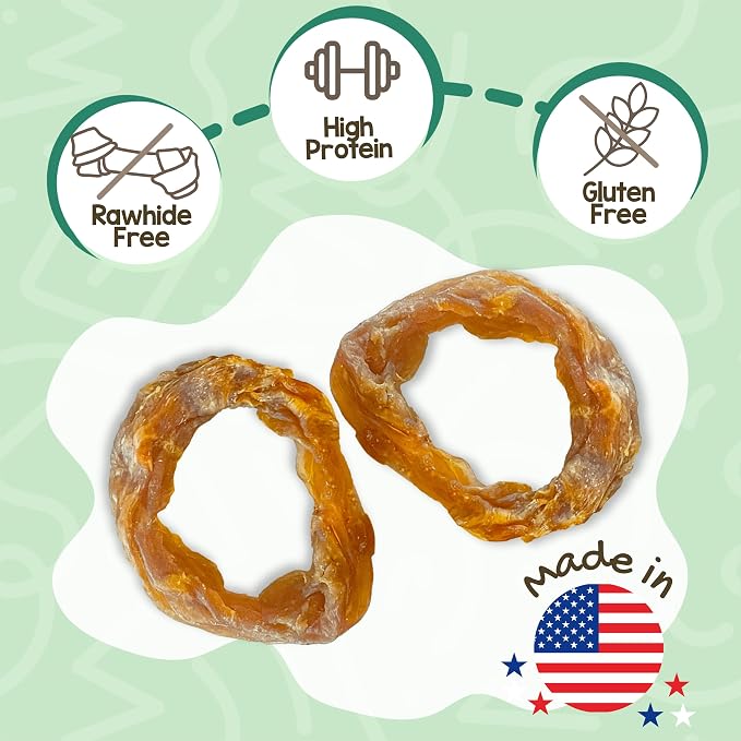 Nature Gnaws USA Turkey Tendon Rings - Image 2