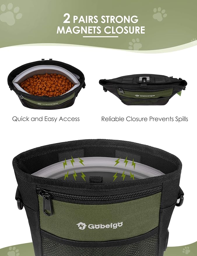 Gobeigo Dog Treat Pouch, Magnetic Closure & Sealable Silicone Bag Insert - Image 3