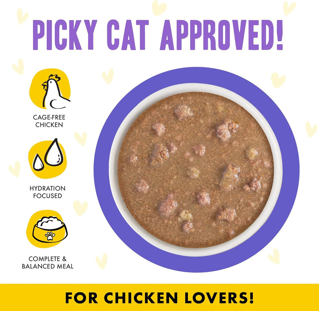 Weruva B.F.F. OMG - Best Feline Friend Oh My Gravy!, Chicken & Beef Be Happy with Chicken & Beef in Gravy, 5.5oz Can (Pack of 8)