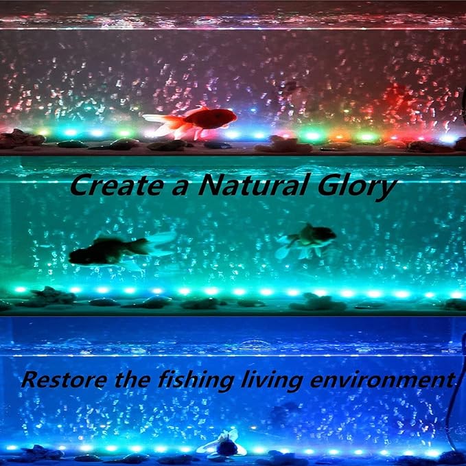 LED Aquarium Light, 19.5 inches Fish Tank Light RGB Color Underwater light - Image 7