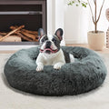 JOLLYVOGUE Calming Dog Beds Large Sized Dog, 36in Donut Washable Large Pet Bed by JOLLYVOGUE