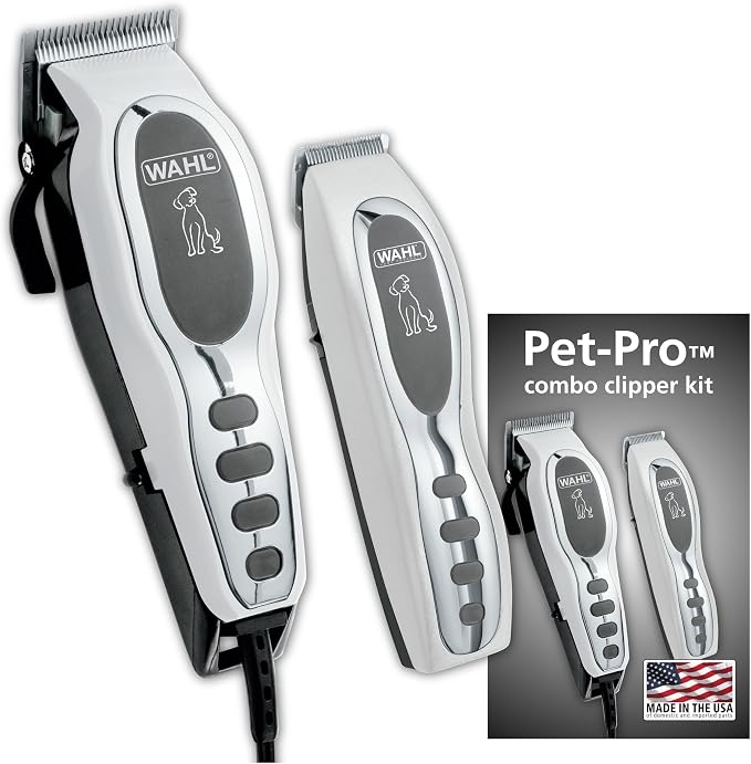Wahl USA Pet-Pro Corded Clipper & Battery Trimmer Pet Grooming Combo Kit by Wahl