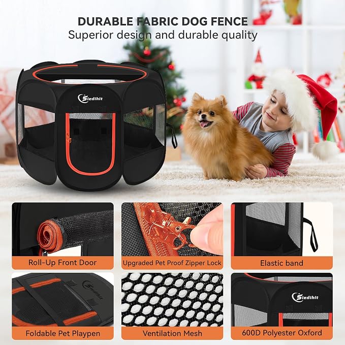 Siedihit Dog Playpen, Puppy Pet Playpens Indoor - Image 6