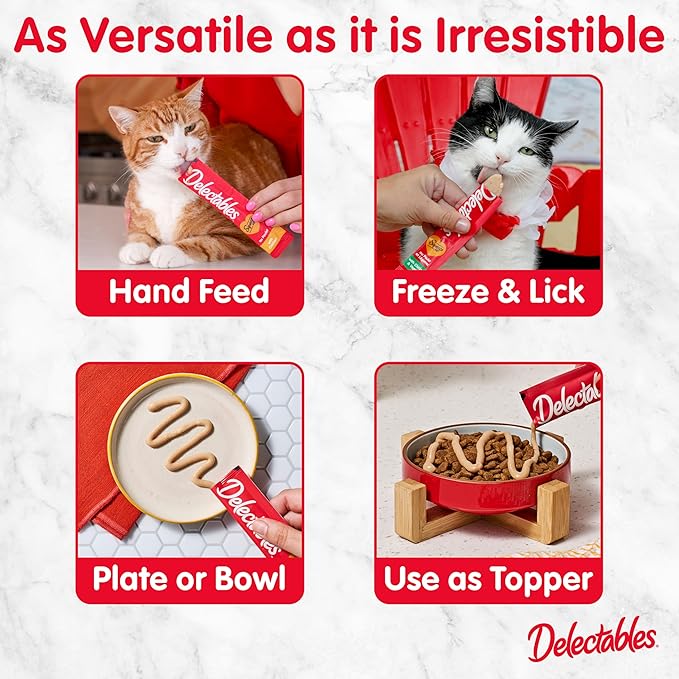 Delectables Squeeze Up Variety Pack, Creamy Squeezable Puree, Lickable Wet Cat - Image 5