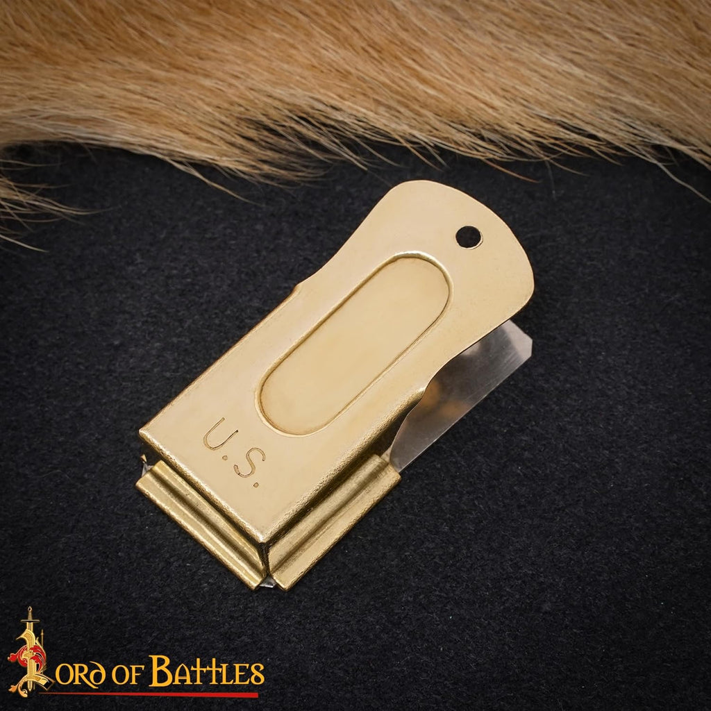Lord of Battles Pack of 2 U.S. D-Day Paratrooper Brass Cricket Clicker – Historical Reenactment Signal Device – Military Replica with Authentic Click Sound