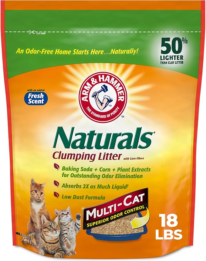 ARM & HAMMER Naturals Clumping Cat, Litter Odor Control, 18 lb. Bag by ARMHAMMER