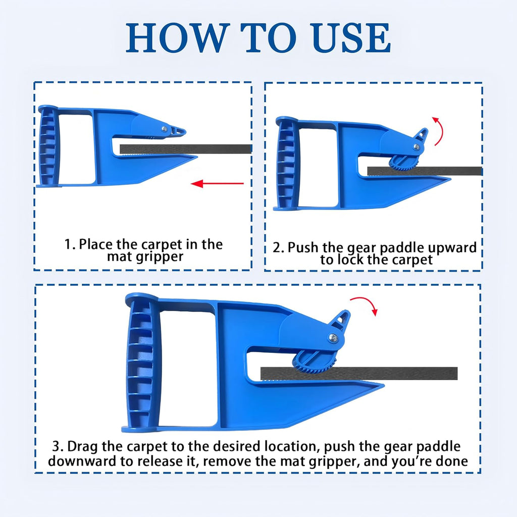 Stall Mat Gripper,2 PCS Heavy Duty Stall Mat Grippers,Mats Movers Tool,Stall Mats Handlers,Ergonomic Effortless Mat Puller for Horse Stalls,Gym,Barn,Home,Trailer Rubber Mats,Saves Your Back and Hands