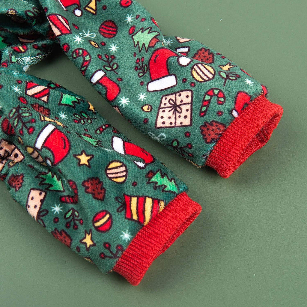 CuteBone Dog Christmas Pajamas Puppy Onesies Small Dogs Soft Pjs Coat Cat Apparel Comfy Pet Clothes Outfit Doggie Bodysuit P111S