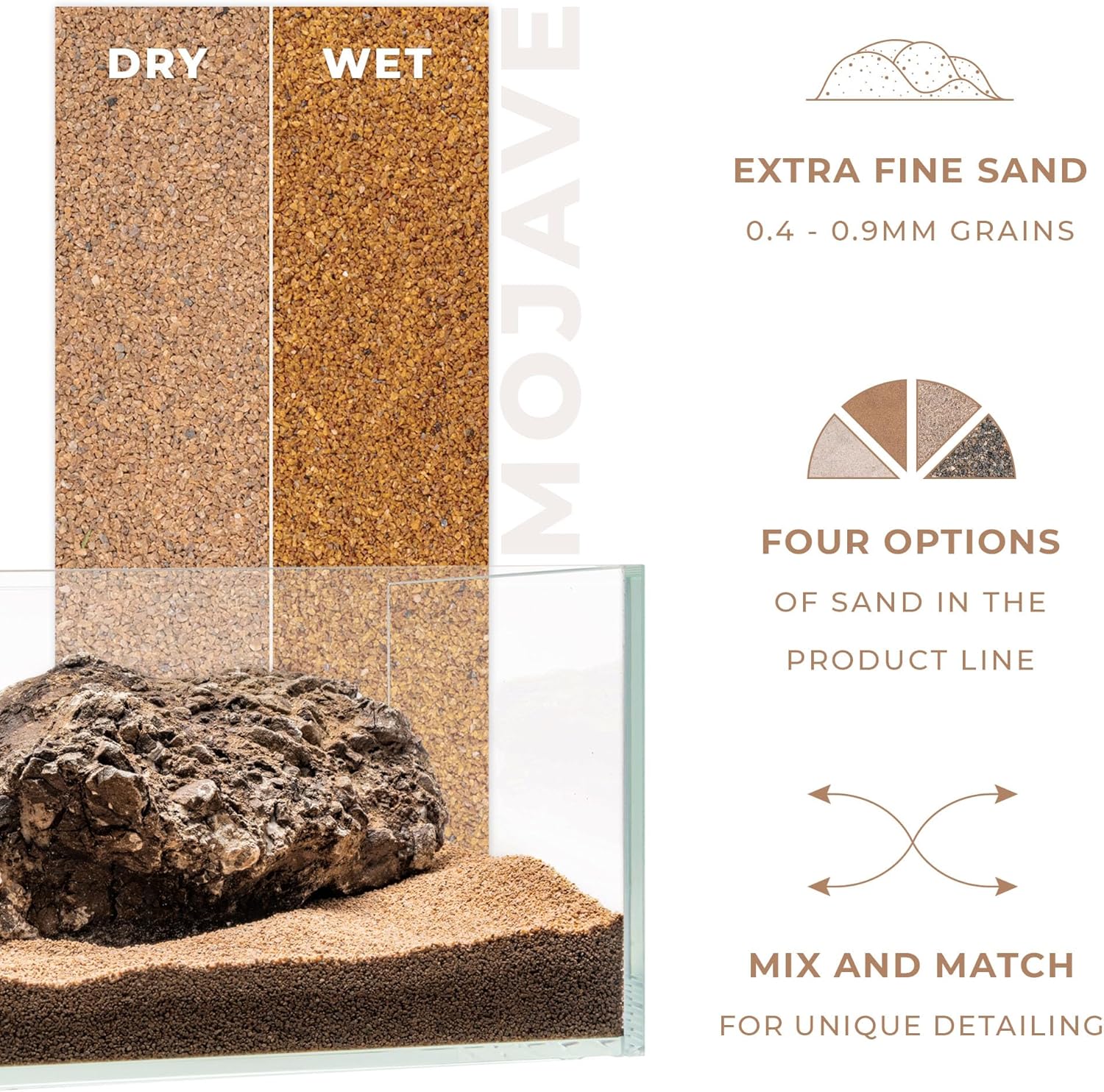 Ultum Nature Systems Controsand Mojave Aquarium Sand (3L) - Freshwater Tank Substrate for Live Shrimp & Planted Aquariums