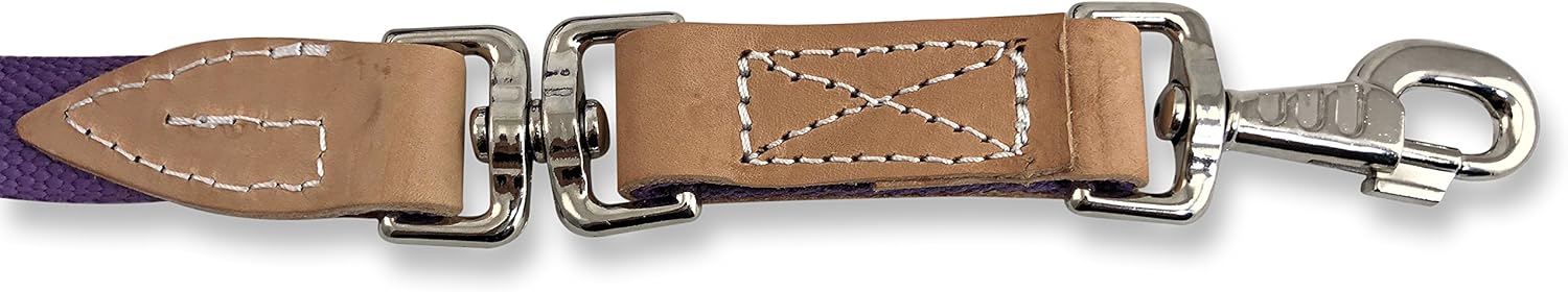 Southwestern Equine 35' Flat Cotton Web Lunge Line with Bolt Snap & Rubber Stop (35', Lavender)