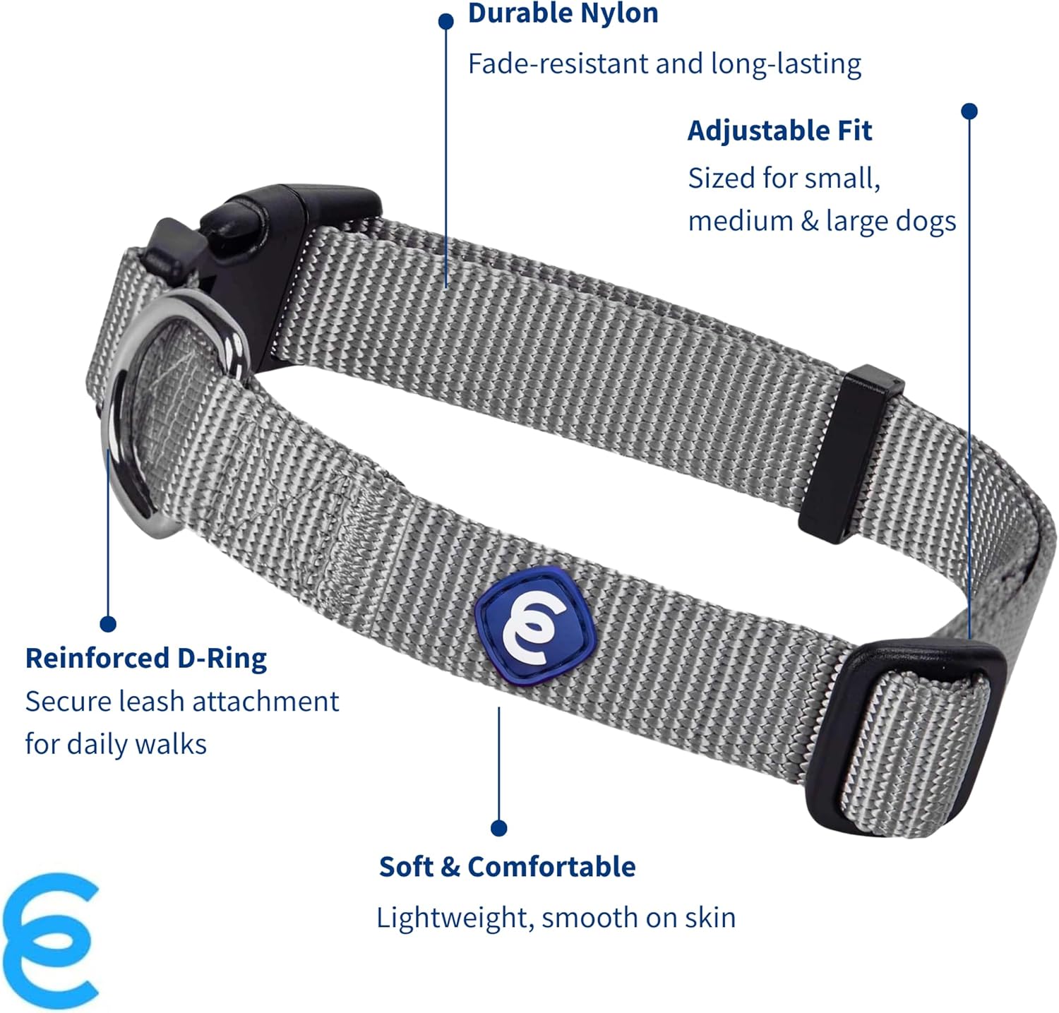 Blueberry Pet X-Small Adjustable Boy Dog Collar | for Male Dog, Durable & Quick Release for Pet Owners
