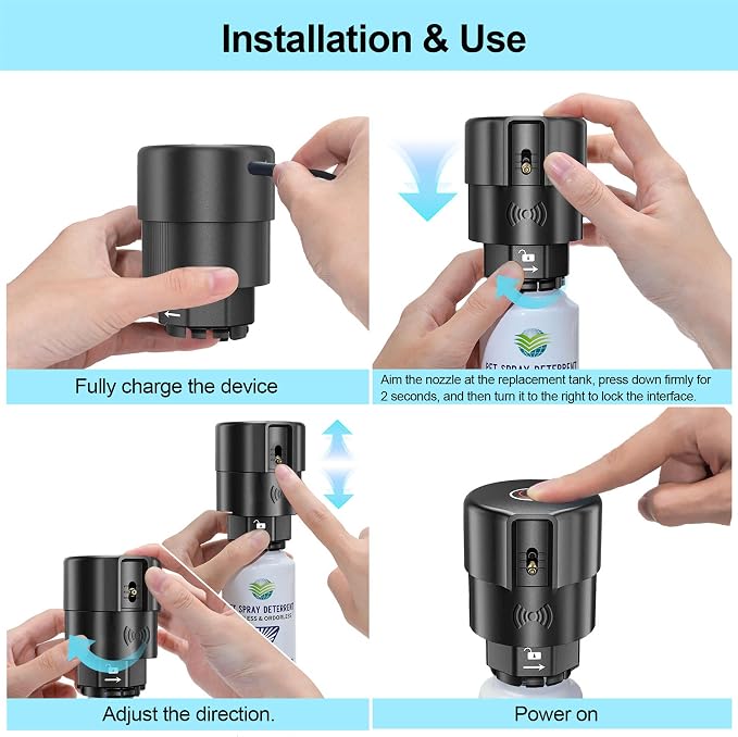 Cat Spray Deterrent System, Pet Deterrent Device Refill, CATSSS Refill Safe - Image 5