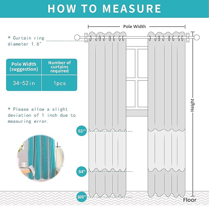 XiDi Blackout Curtains for Bedroom Windows - 72 in Long x 52 in Wide - 2 Panel Teal Unicorn Pattern for Girls & Kids Room