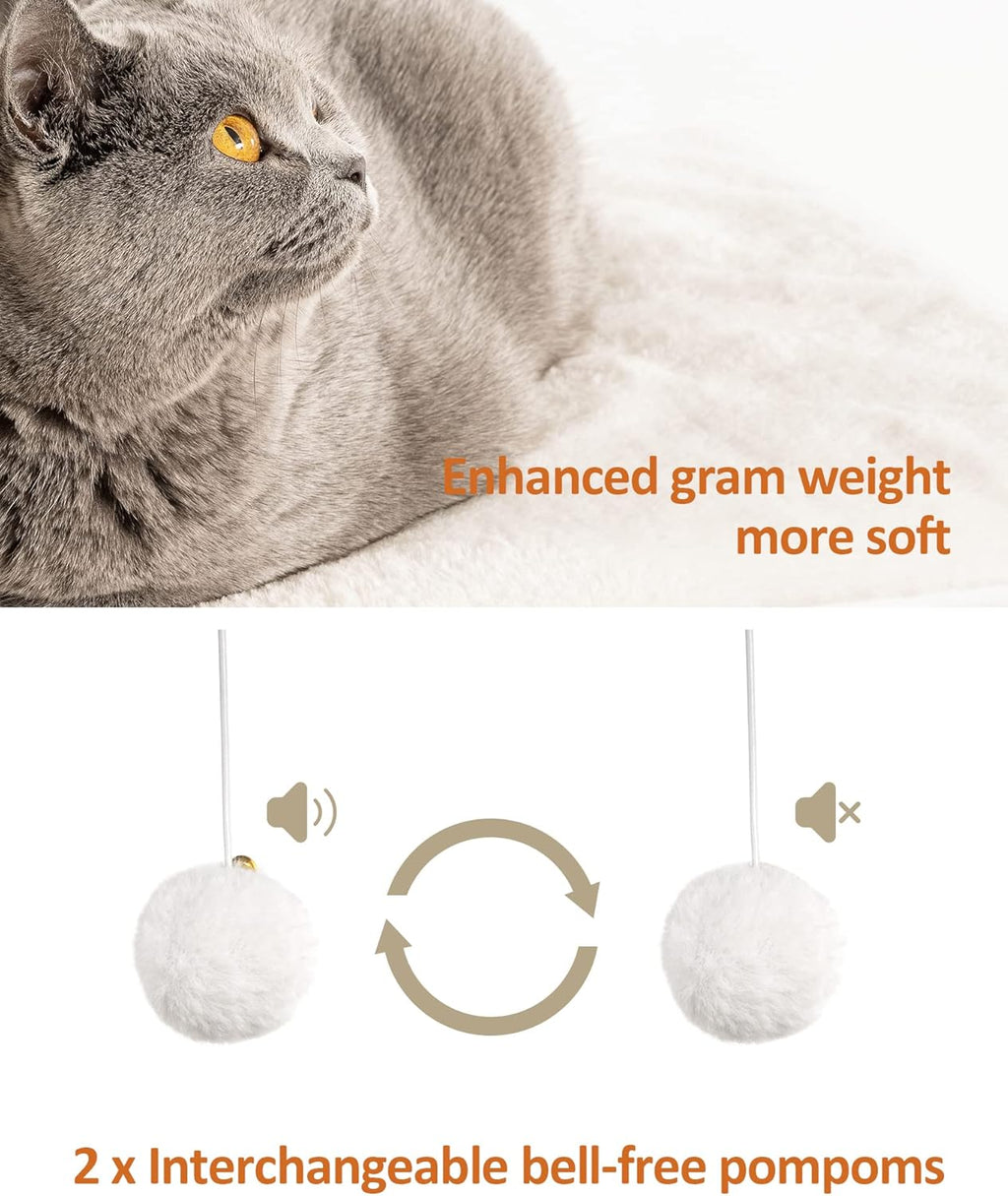 FourFurPets 43.8in 3-Tier Modern Cat Tree Tower Condo, Cat Scratch Posts for Indoor Cats, Big Plate, Two 19.7in Full Sisal Scratching Posts, Greige