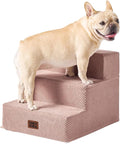 EHEYCIGA Dog Stairs for Small Dogs 13.5" H, 3-Step Dog Steps for Couch Sofa and by EHEYCIGA