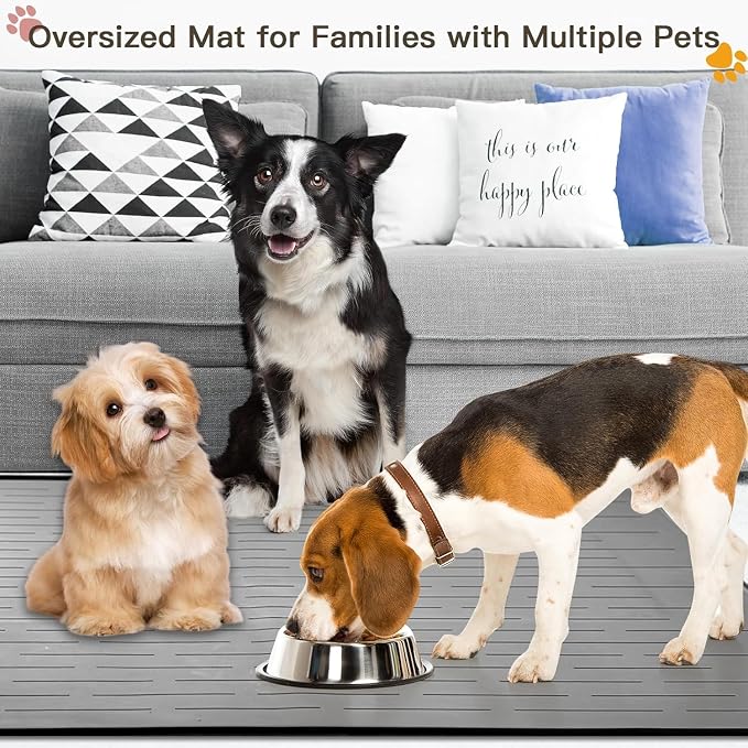 Largest Dog Food Mat, 39.5"x29.5" Silicone Dog and Cat Mat - Image 7
