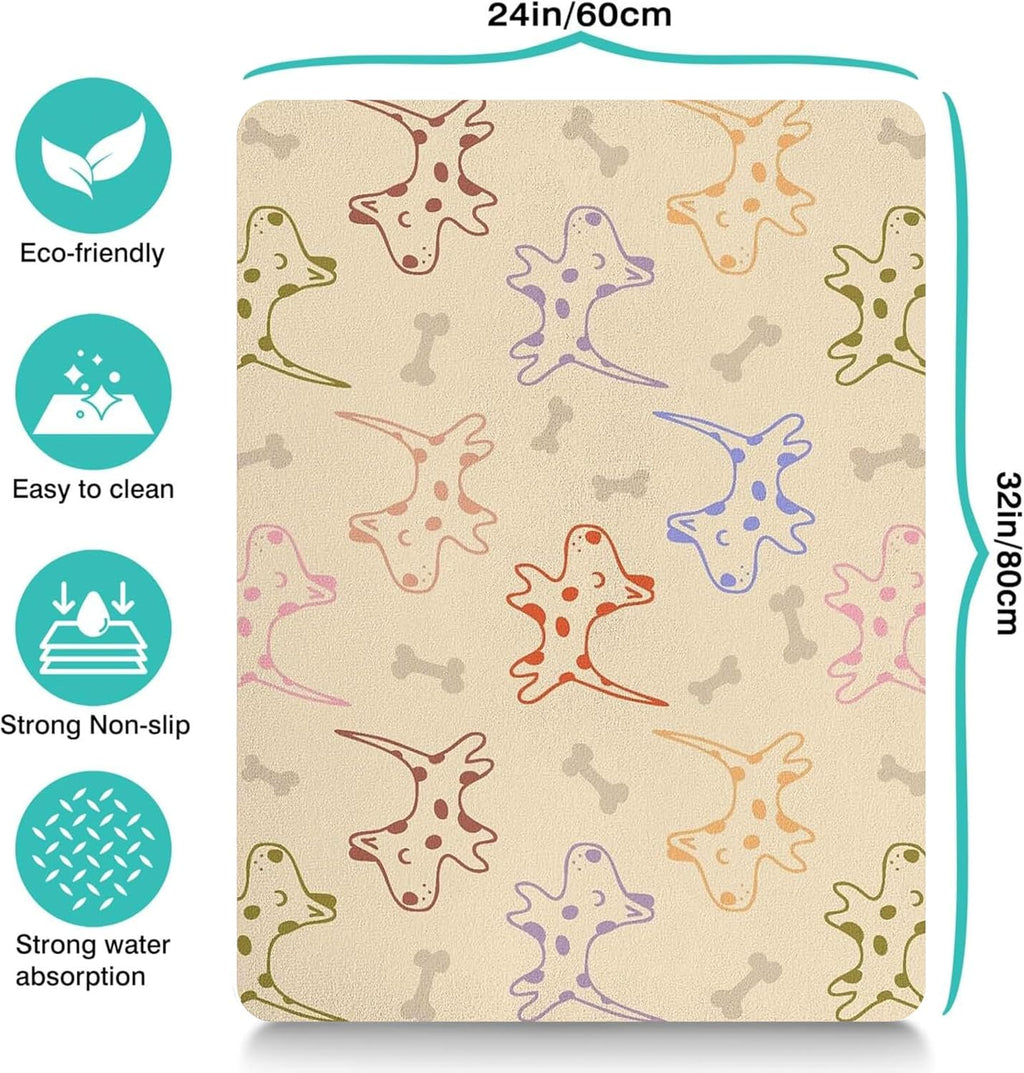 Pet Feeding Mat for Floors Waterproof Dog Mat for Food and Water Absorbent Quick Dry Non Slip mat for Cat Bowls