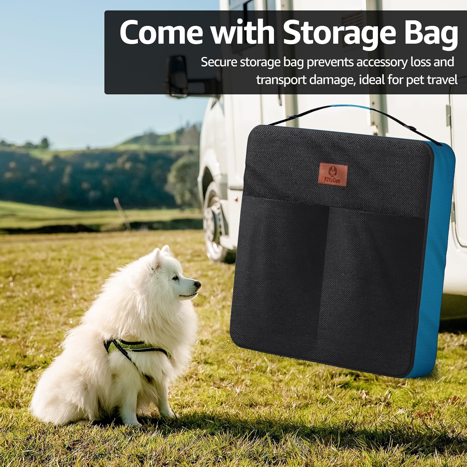 PJYuCien Dog Playpen Outdoor Plus Storage Bag, 24" H 8 Panels Puppy Pen with Square Bottom & Top Cover, Heavy Duty Dog Fence for Camping