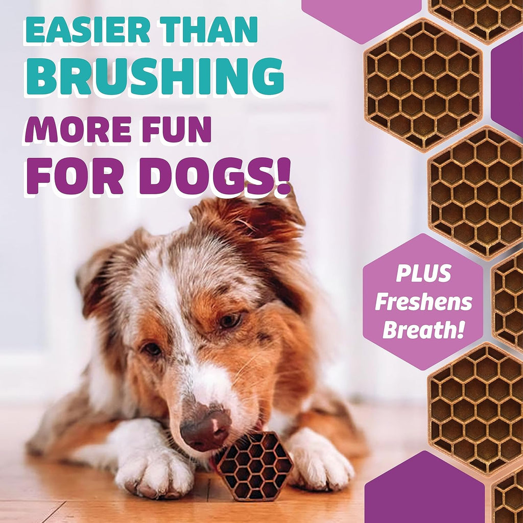 Dog Dental Treats – Vet VOHC Approved – Delicious Chicken Protein – Removes Tartar with Cleaning Comb Shape – Dental Dog Treats for Large Dogs (12oz, 9 Count)