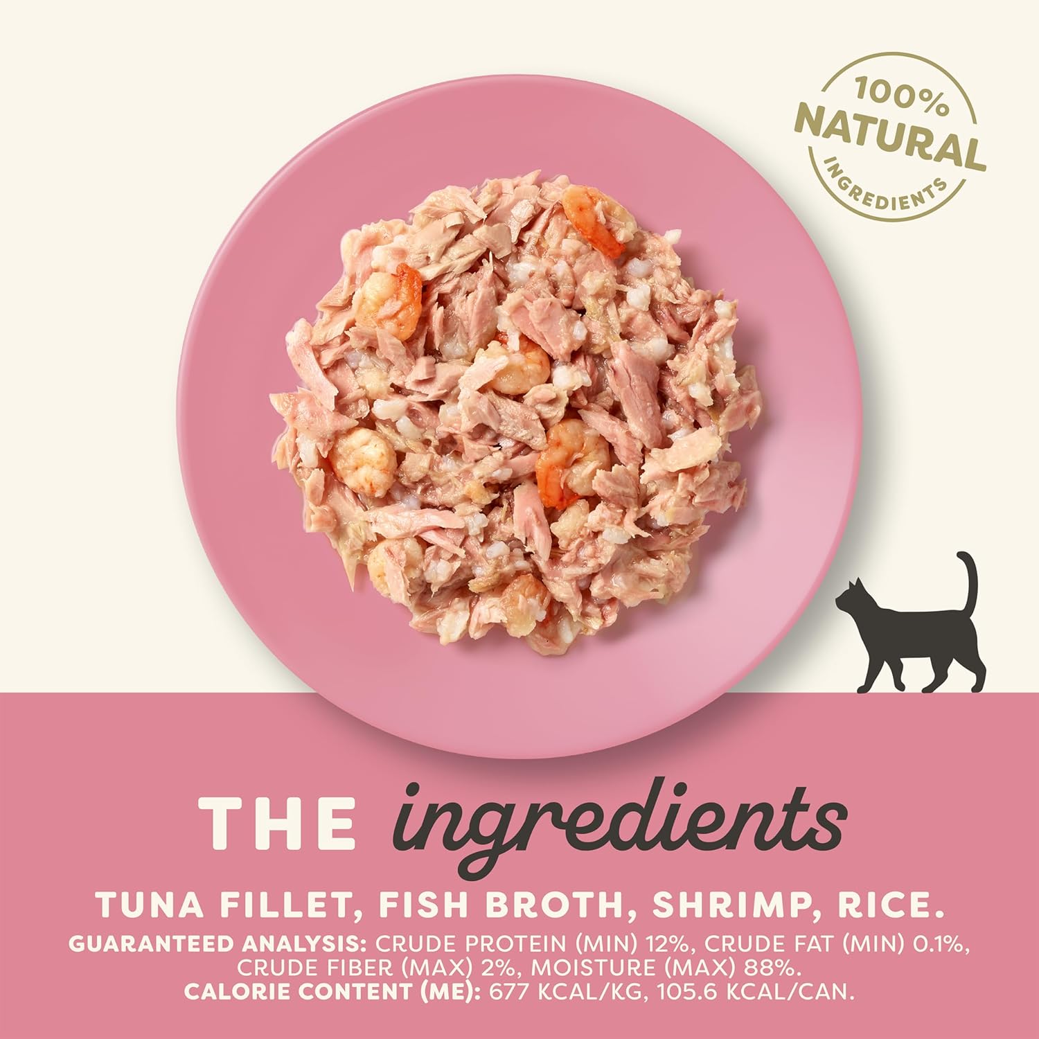 Applaws Natural Wet Cat Food, 24 Count, Limited Ingredient Canned Wet Cat Food, Tuna Fillet with Shrimp in Broth, 5.5oz Cans