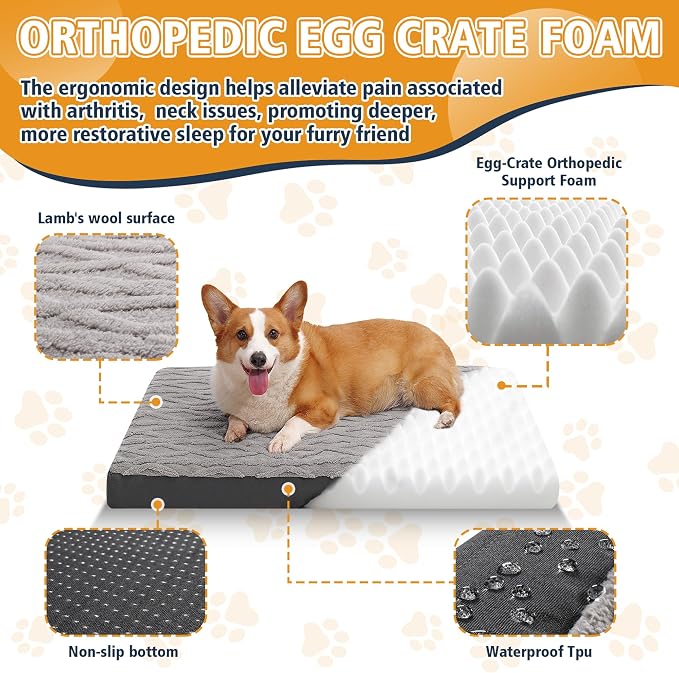 Orthopedic Dog Beds for Medium Dogs – Waterproof Plush Pet Mattress - Image 6