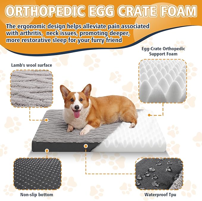 Orthopedic Dog Crate Bed – Waterproof Plush Pet Mattress - Image 6