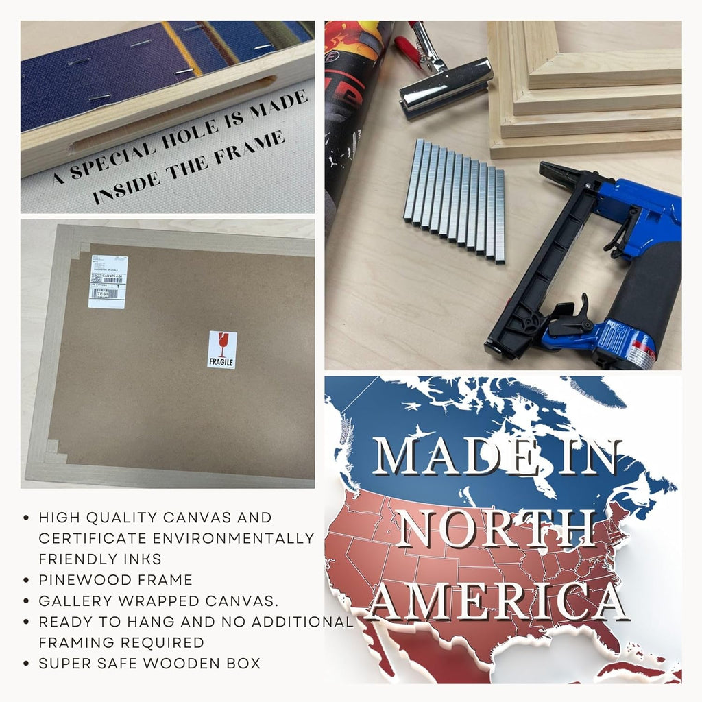 Nature Wall Art Prints - Ocean Forest Mountain Lake Canvas Landscapes - Small to Extra Large Living Room Bedroom Kitchen Bathroom Décor (Forest Reflection, 31L" x 47W" - 3 Panels)