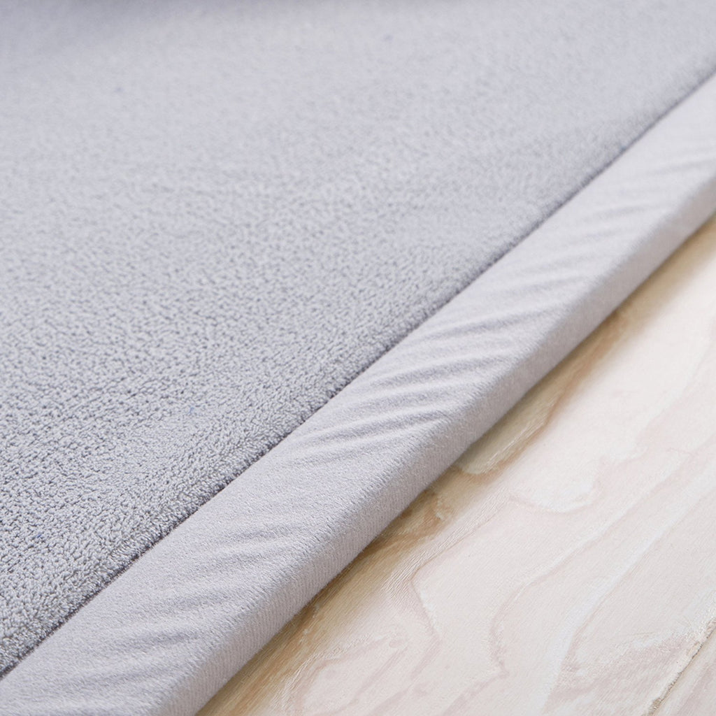 Loartee Coral Velvet Crawling Rug (6'8"x7'9", Gray) for Toddler Children Play Area Rug Yoga Mat Exercise Pad