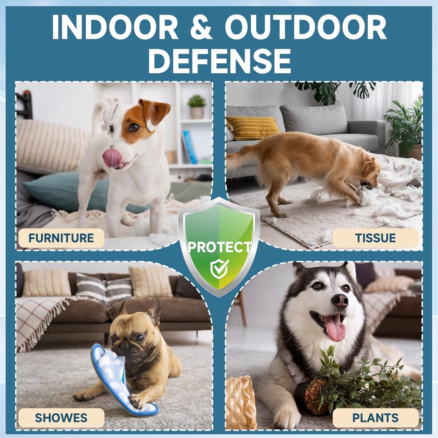 No Chew Spray for Dogs, Bitter Apple Spray for Dogs Stop Chewing Furniture, Shoes, Prevent Licking Bandages, No Alcohol & Trace, Safe Dog Training & Behavior Aids Spray, 6.76 FL Oz, Indoor & Outdoor