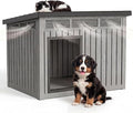 DRATO Small Dog House, Weatherproof Resin Dog House Outdoor by DRATOprovidesawarmandcozy