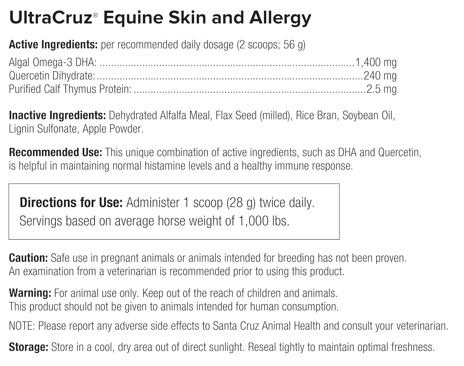 UltraCruz® Equine Skin and Allergy, 4 lb