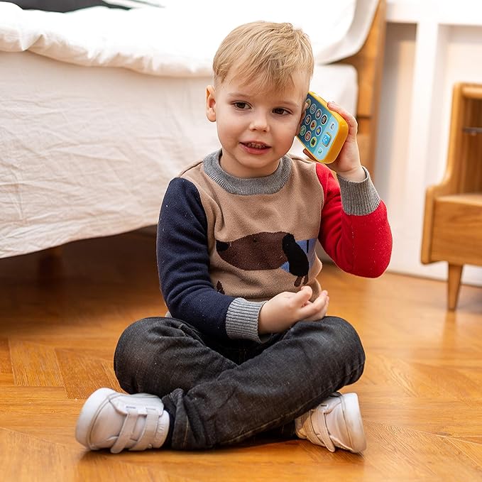 JOYIN Baby Toy Phone, Remote and Smartphone with Music, Fun Learning Musical Toys for Babies, Boys or Girls, Holiday Stocking Stuffers, Birthday Gifts for Kids, Gift for Christmas